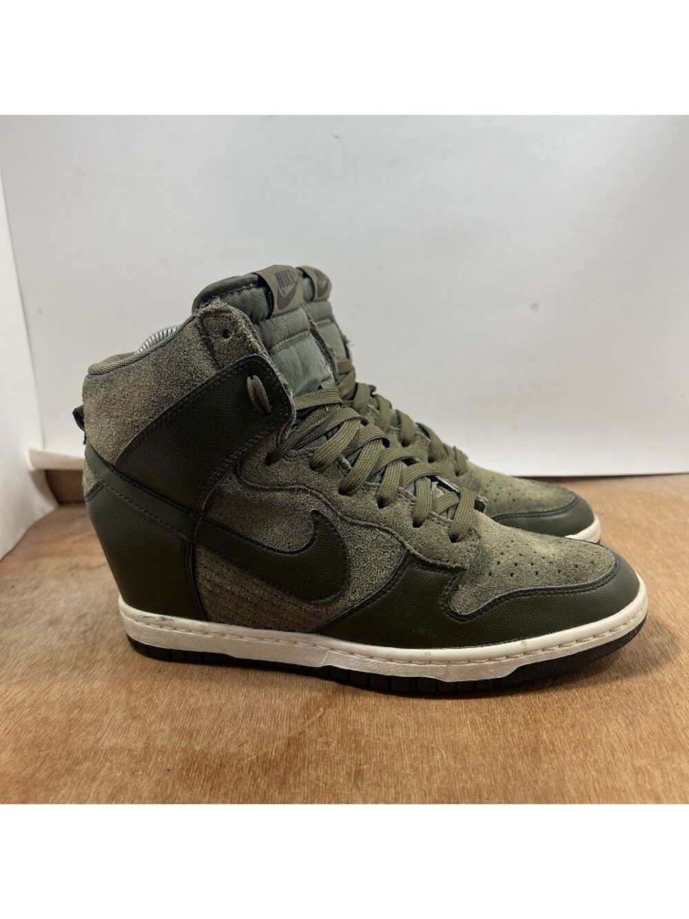 Nike Dunk High Hidden Wedge Green 528899-301 Women Size 9 Shoes